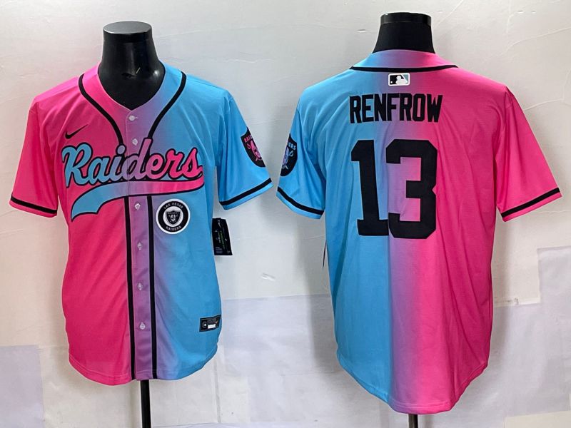 Men 2025 Oakland Raiders #13 Renfrow Blue pink Nike Limited NFL Jersey 009->oakland raiders->NFL Jersey